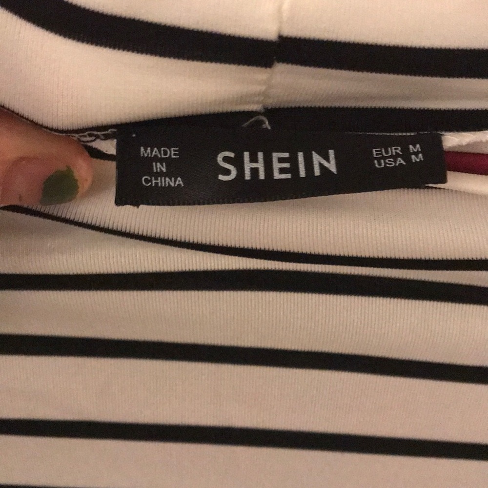 Mock neck striped bodysuit - Picture 5 of 5
